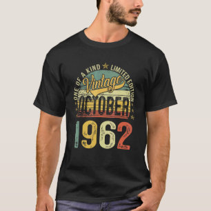60 Jahre alte Vintage Oktober 1962 60. Geburtstag T-Shirt