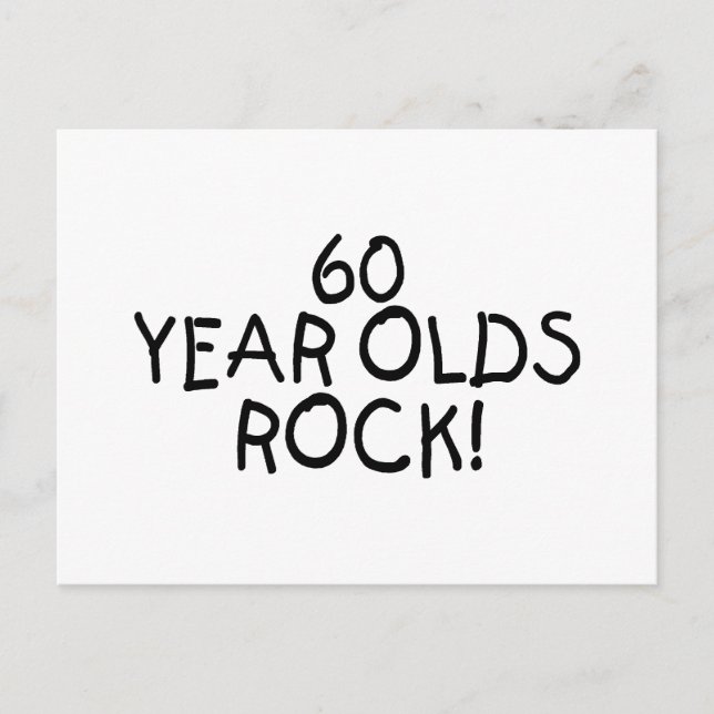 60 Jahre alter Rock Postkarte (Vorderseite)