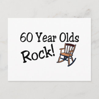 60 Jahre alter Rock (Rockstuhl) Postkarte
