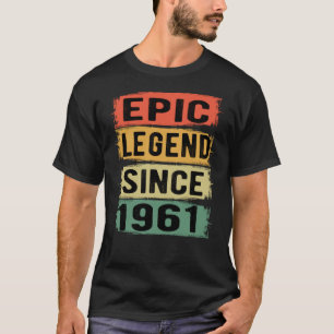 60 Jahre alter Tag 1961 Epische Legende 61. Geburt T-Shirt
