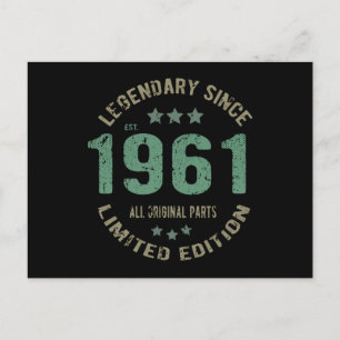 60 Jahre alter Tag Legende 60. Geburtstag Postkarte