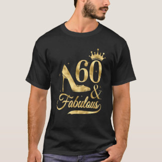 60 Jahre altes T-Shirt für Frauen 60 und & Fabulou