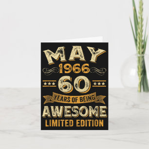 60 Jahre großartig vintage Mai 1966 60. Geburtstag Karte