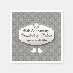 60 Jahre Hochzeitstag Diamond A10 Serviette
