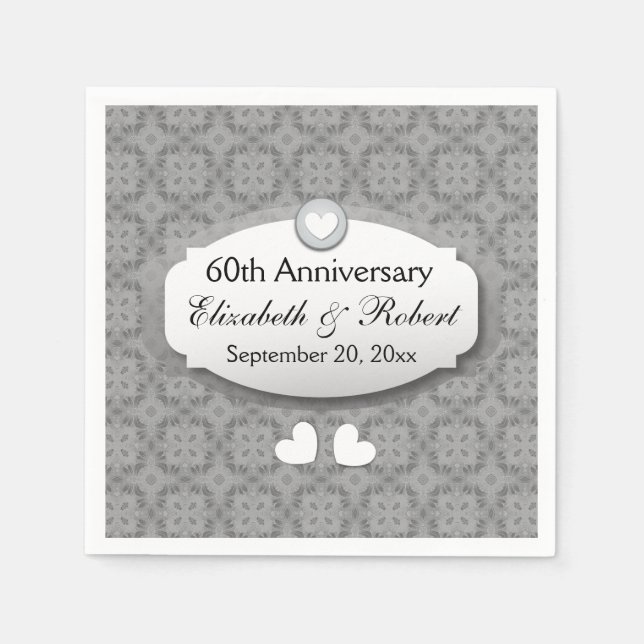 60 Jahre Hochzeitstag Diamond A10 Serviette (Vorderseite)