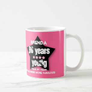 60 Jahre jung oder IRGENDEIN ROSA SCHWARZER STERN Tasse