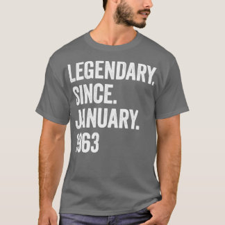 60 Jahre Legendär Seit Januar 1963 60. Geburtstag T-Shirt
