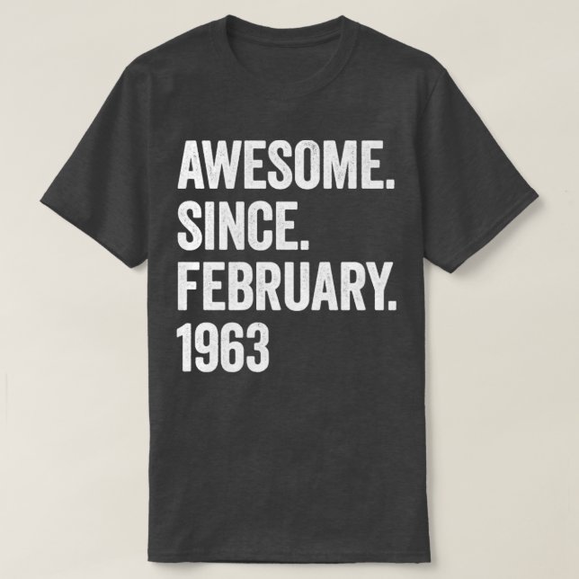 60 Jahre Phantastisch seit Februar 1963 60. Geburt T-Shirt (Design vorne)