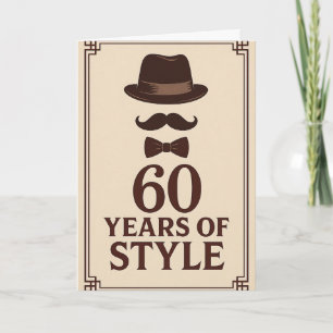60 Jahre Stil Vintage Gentleman 60. Geburtstag Karte