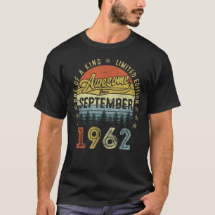 60 Jahre Vintag im September 1962 60. Geburtstag T-Shirt