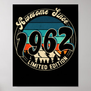 60 Jahre Vintager 60. Geburtstag 1962 Poster