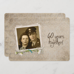 60. Jahrestag der Hochzeit Einladung