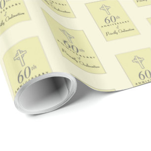 60. Jahrestag des Priesterkreuzkreuzes Geschenkpapier