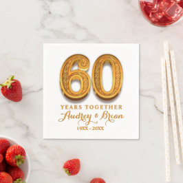 60. Jahrestag Personalisiert Serviette