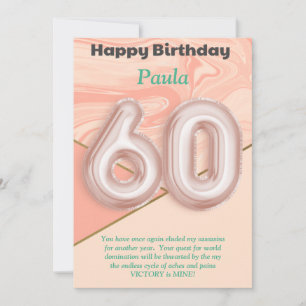 60-jährige Mädchen Happy Birthday Card