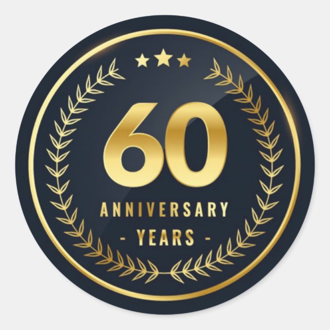 60-jähriger Umschlag Aufkleber (Vorderseite)