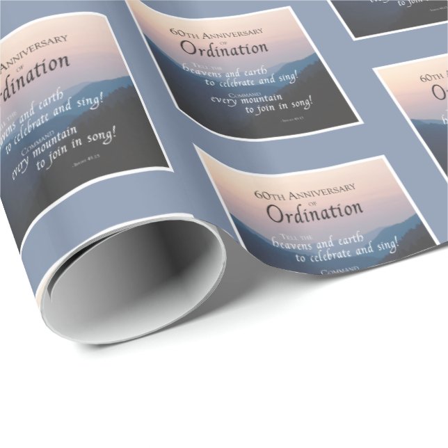 60. Jubiläum der Glückwunsch der Ordination Geschenkpapier (Rolleneckpunkt)
