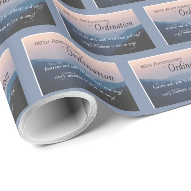 60. Jubiläum der Glückwunsch der Ordination Geschenkpapier (Rolleneckpunkt)