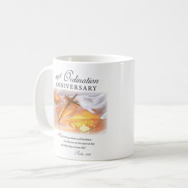 60. Jubiläum der Ordination, Kreuzkerze Kaffeetasse (Vorderseite Links)