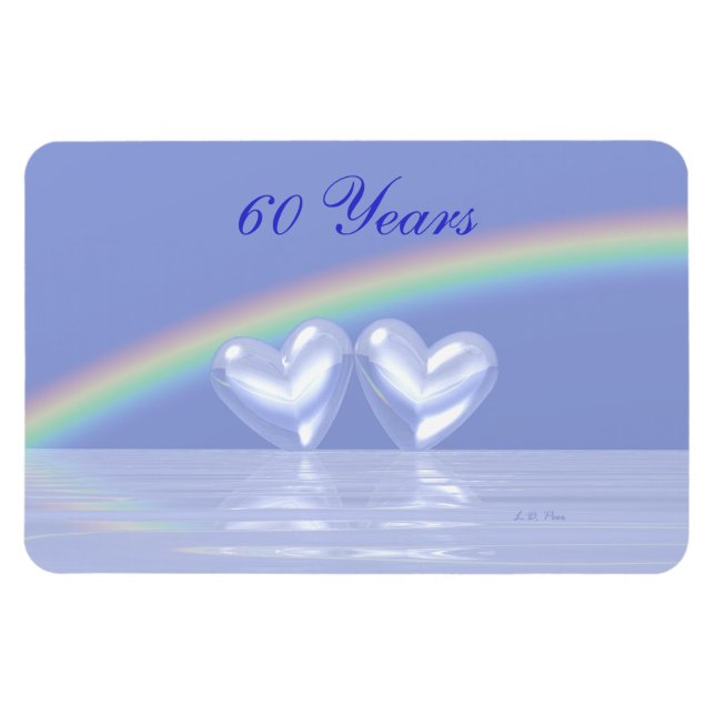 60. Jubiläum Diamond Hearts Magnet (Horizontal)