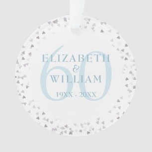 60. Jubiläum Hearts Konfetti Ornament