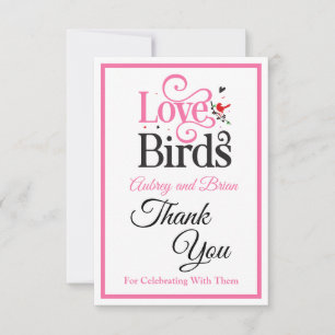 60. Jubiläum Love Birds Personalisiert Dankeskarte