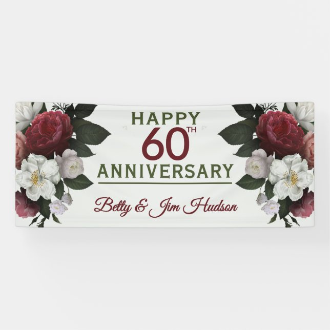 60. Jubiläum Party Hanging Banner (Horizontal)