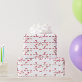 60. Jubiläum Rote Herzen Geschenkpapier