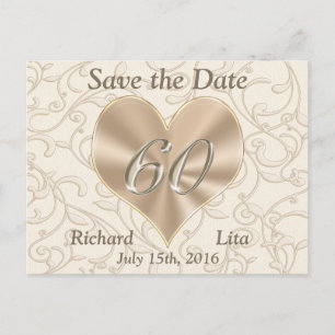 60. Jubiläum Save the Date Postkarten