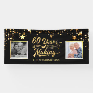 60. Jubiläum Schwarz & Gold Damals & Heute Fotos Banner