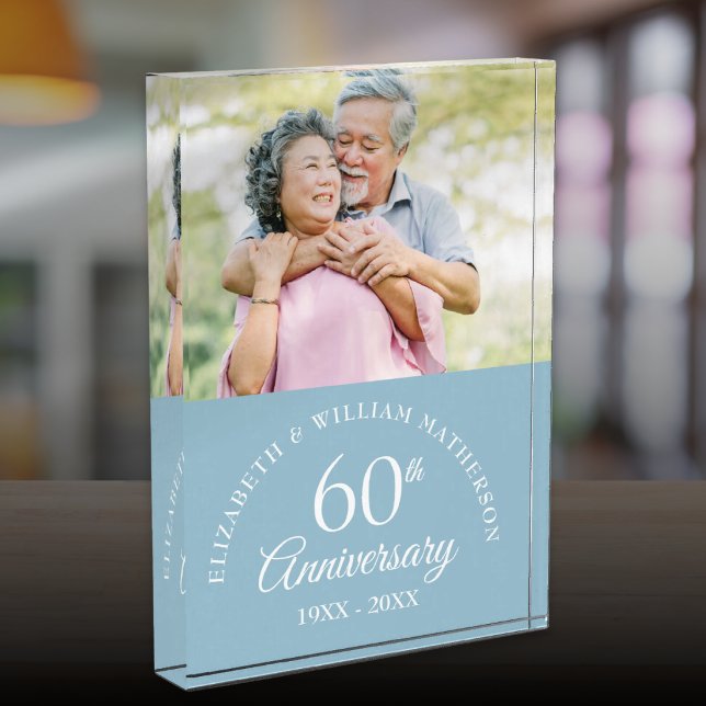 60. Jubiläumsjahrs-Foto Fotoblock (60th Diamond Wedding Anniversary Photo Block)