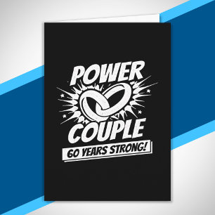 60. Jubiläumspaare, 60 Jahre stark verheiratet Karte
