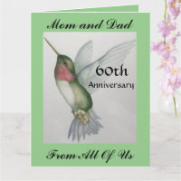 60. Mama und Vater glücklich Jubiläum Hummingbird