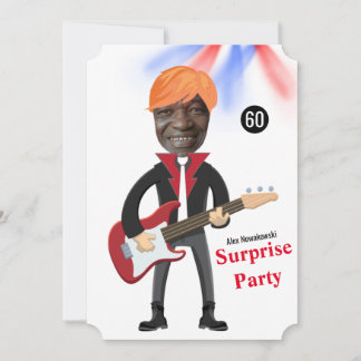 60. Mens 🎸 🤣 Rockstar Birthday Gitarre Funky Fun Einladung