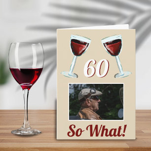 60 Na und Motivations Rotwein 60. Geburtstag Karte
