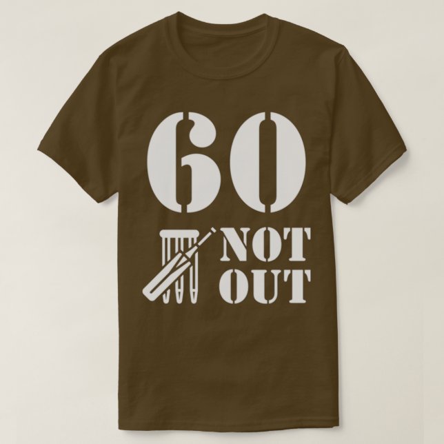 60 Nicht ausgeschlossenes Cricket-Design T-Shirt (Design vorne)