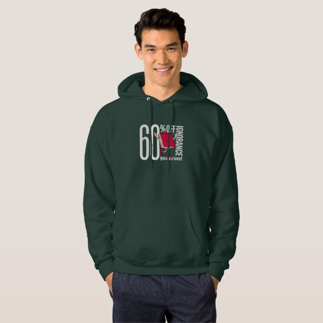 60% Off Ignorance Design | Oversized Organic Cotto Hoodie (Vorne ganz)
