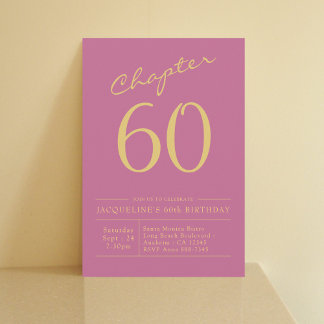 60. Pink Gold 60. Geburtstagsparty Einladung