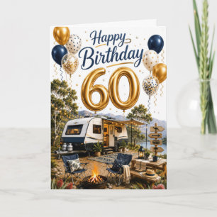 60. Reise-Geburtstag Karte