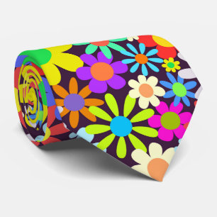60 Retro Country Floral Daisy Field Krawatte
