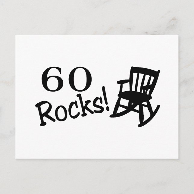 60 Rocks (Rocker) Postkarte (Vorderseite)