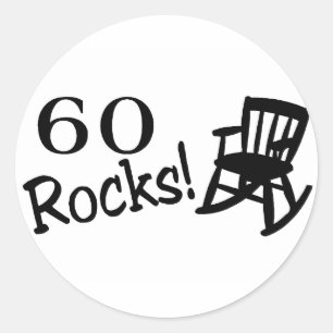 60 Rocks (Rocker) Runder Aufkleber