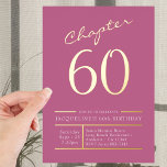 60 Rosa 60. Geburtstagsparty Gold Folieneinladung<br><div class="desc">Feiern Sie diesen bedeutsamen Anlass mit Ihrer Familie und Freunden mit dieser exquisiten Einladung zum 60. Geburtstag in Rosa und Gold. Mit einer einzigartigen Kombination aus elegantem und modernem Design, ist diese Einladung perfekt, um Ihrem Liebsten zu gedenken, der 60 Jahre alt ist! Lass deinen Lieben mit dieser stilvollen und...</div>