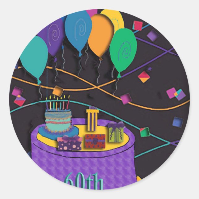 60. RUNDER AUFKLEBER (Vorderseite)