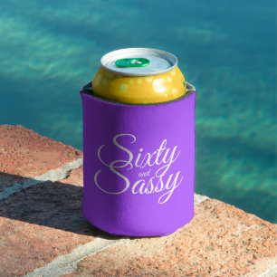 60 Sassy 60. Geburtstag Bright Lila Can Cooler Dosenkühler