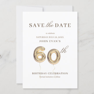 60. Save the Date Einladung