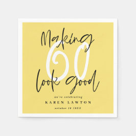 60 sehen gut aus als bunte Geburtstagsparty Serviette