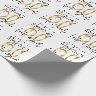 60 sehen gut aus Gold Geburtstagsgeschenk Geschenkpapier