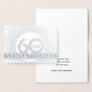 60 & Sensationell Chic Vintage Deco Geburtstag Folienkarte