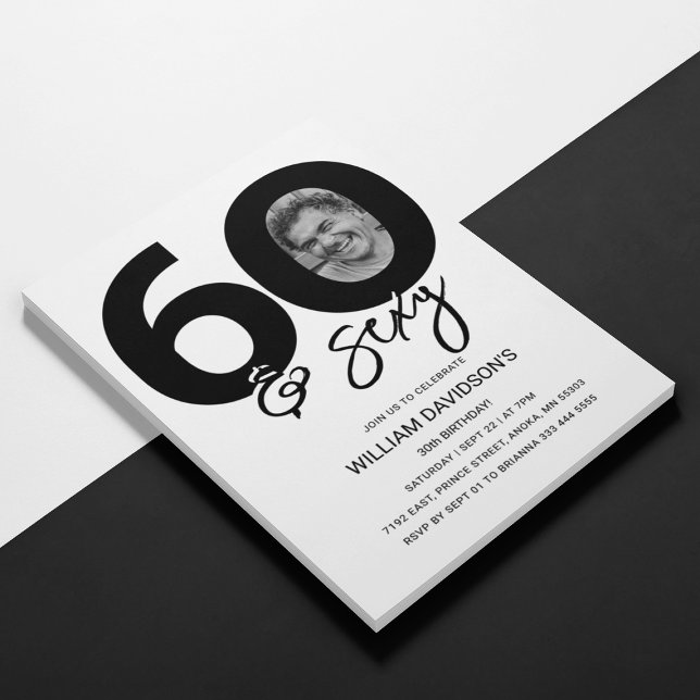 60 & Sexy Foto 60. Geburtstagseinladung Einladung (Von Creator hochgeladen)